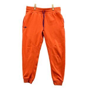 Fabletics Fleece Jogger Pants Men's Large orange Sportswear Athletic Travel‎ Gym